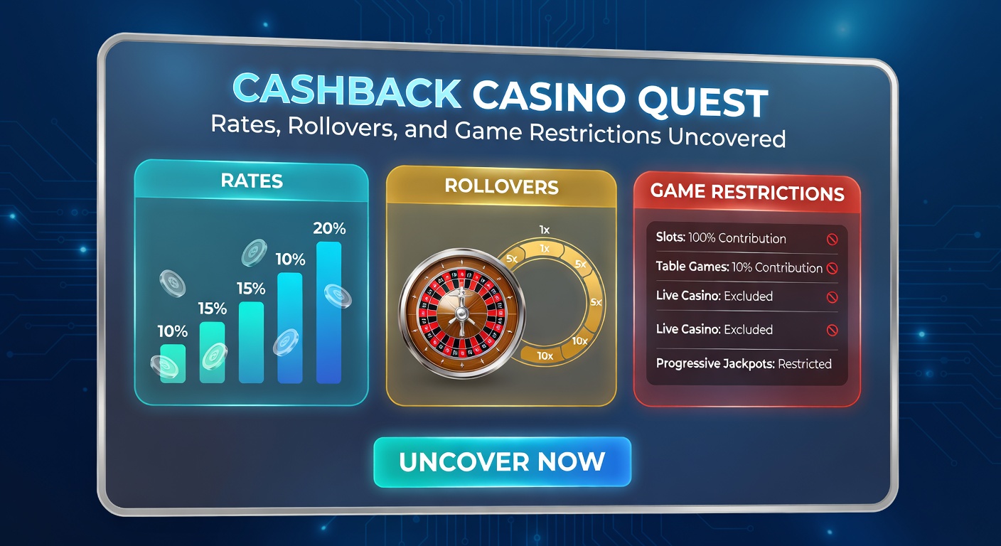 Casino player reviewing cashback offer details on a laptop screen, highlighting rates and terms