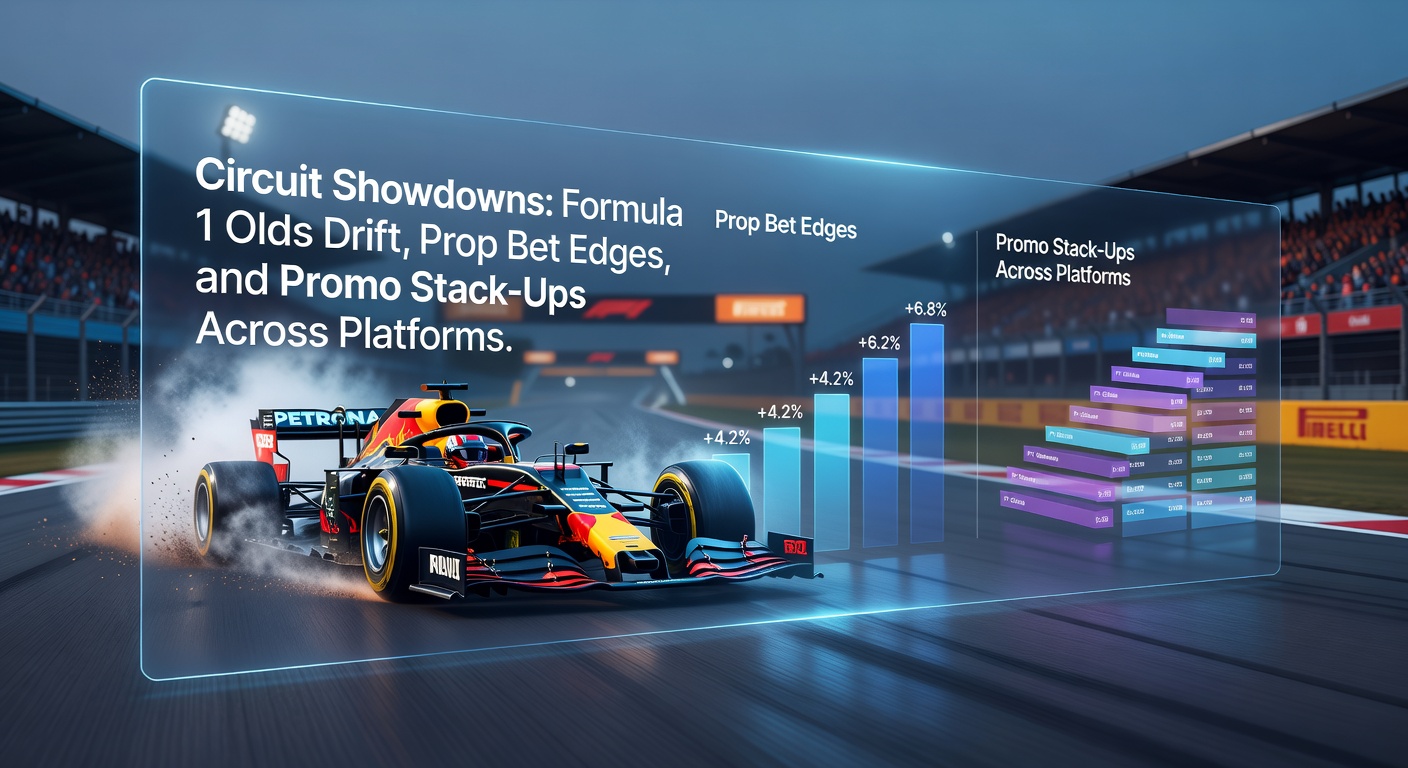 Formula 1 cars speeding around a tight circuit corner during a high-stakes race, highlighting the intensity of betting action