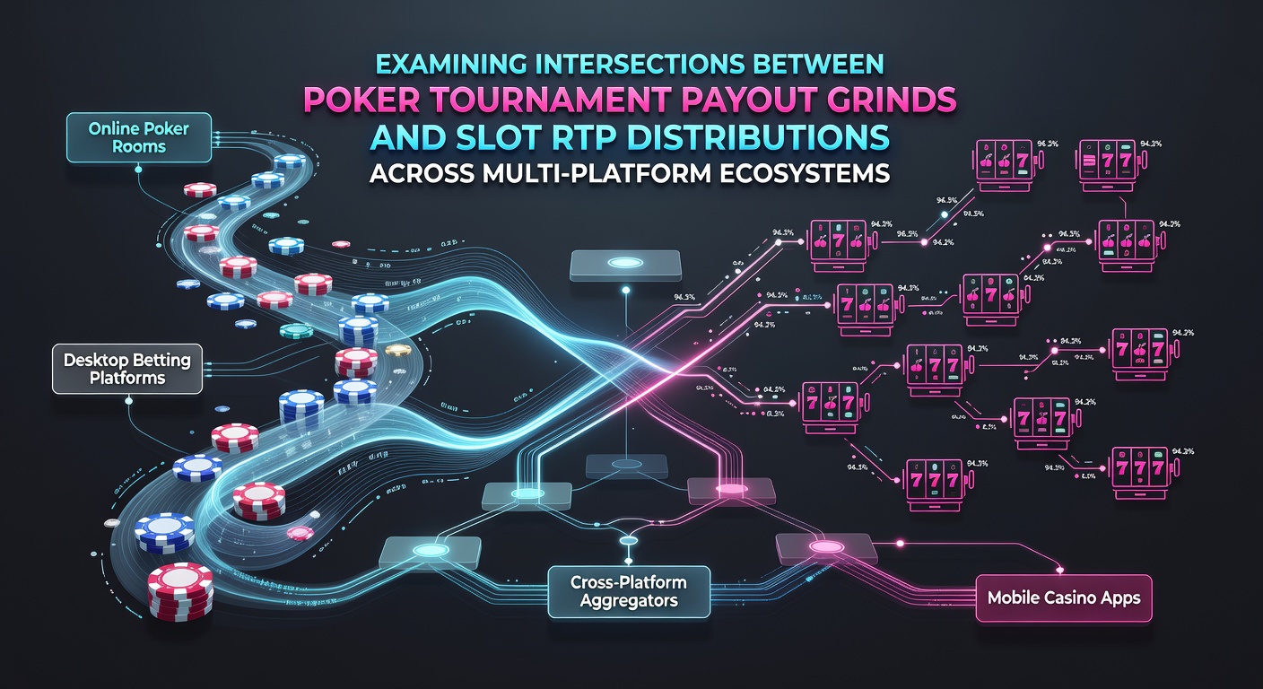 Visual comparison of poker tournament payout charts and slot machine RTP distribution graphs across desktop, mobile and land-based platforms