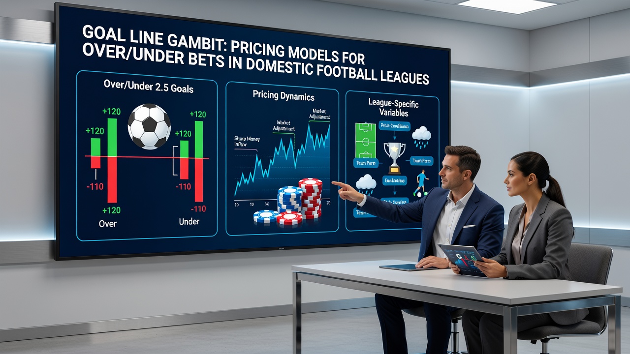 Data visualization of over/under goal distributions across football leagues