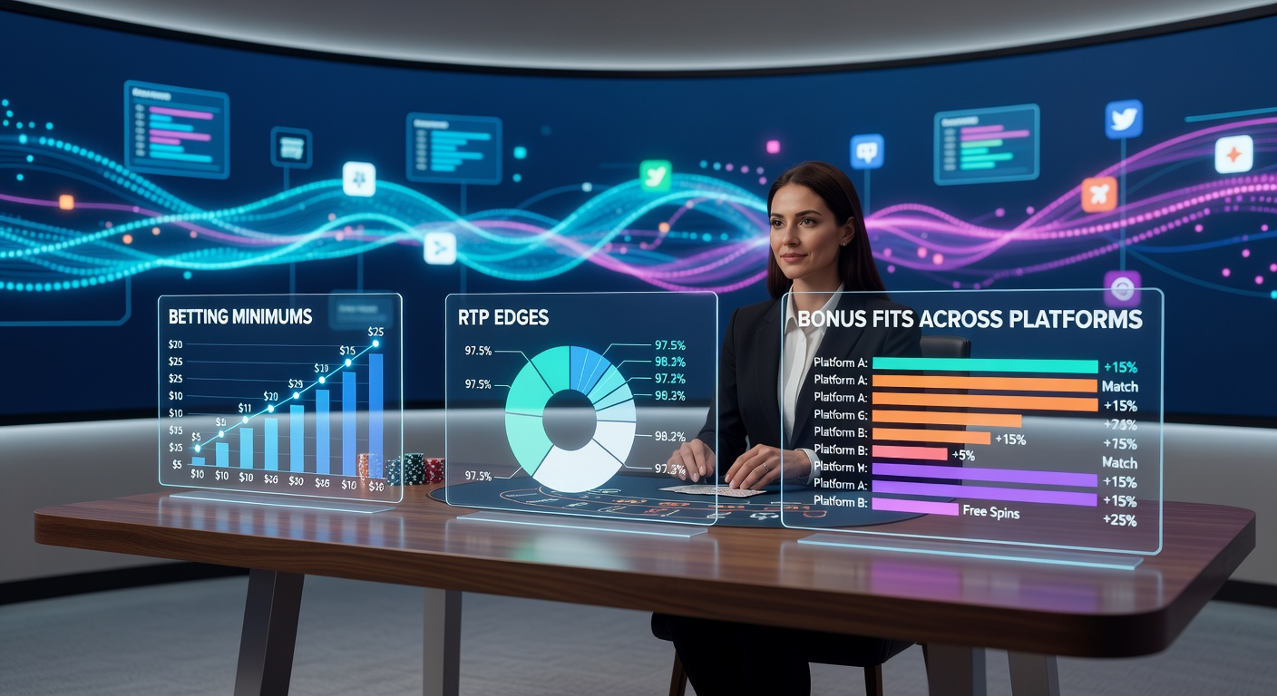 Close-up of live dealer baccarat shoe being shuffled, with digital overlays showing RTP stats and current minimum bet requirements